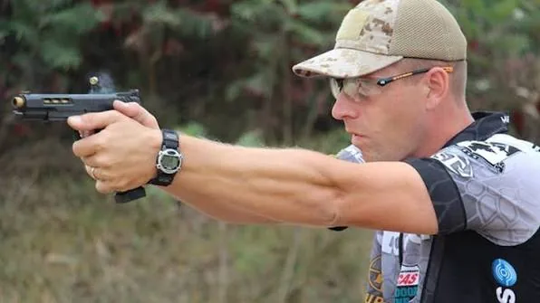 Competitive pistol shooter