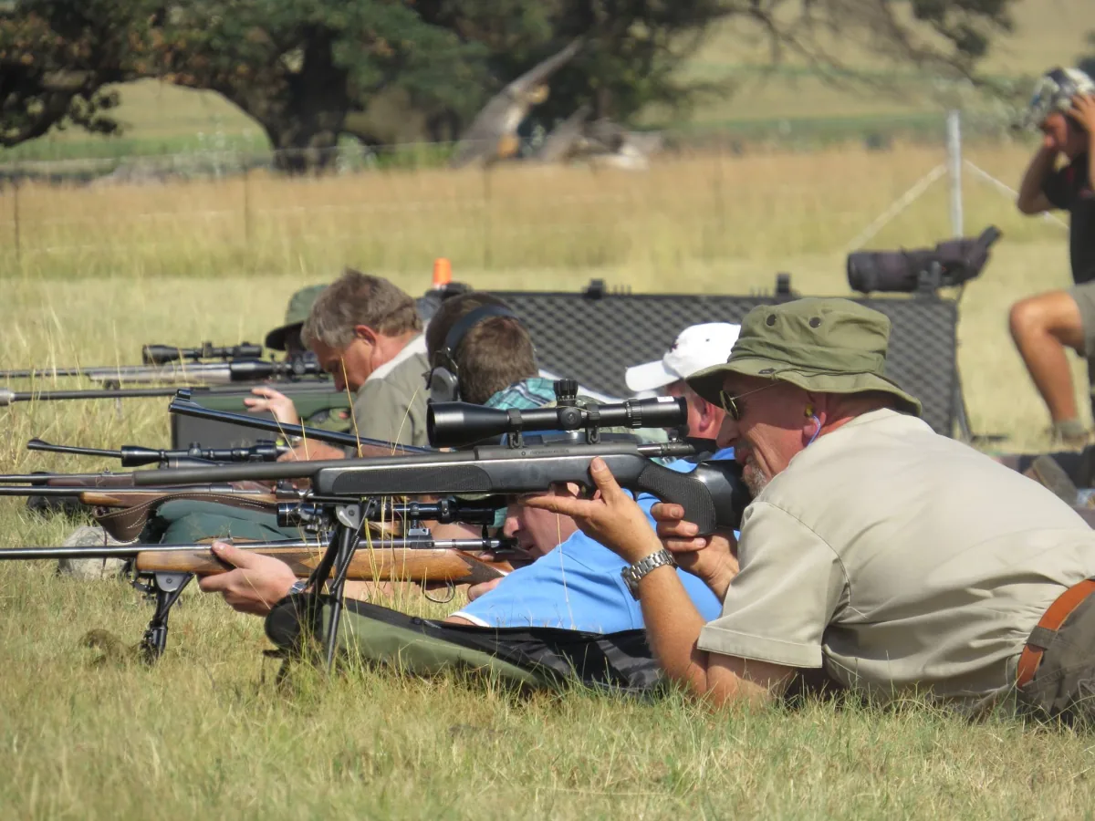 Long range rifle shooters